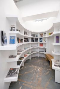 Rare and offbeat books are sold amidst the cutting-edge fashions.