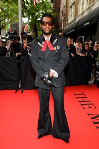 Leon Bridges in Willy Chavarria at The Mark Hotel before the 2024 Met Gala