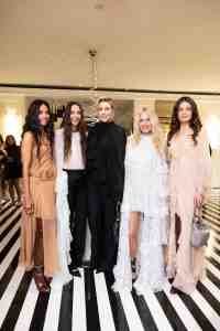 Zoe Saldana, Chemena Kamali, Greta Gerwig, Sienna Miller and Emma Mackey at The Mark Hotel before the 2024 Met Gala all in Chloé
