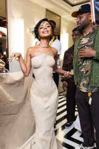 Tyla at The Mark Hotel before the 2024 Met Gala