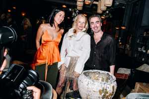 Laura Kim, Pamela Anderson and Fernando Garcia