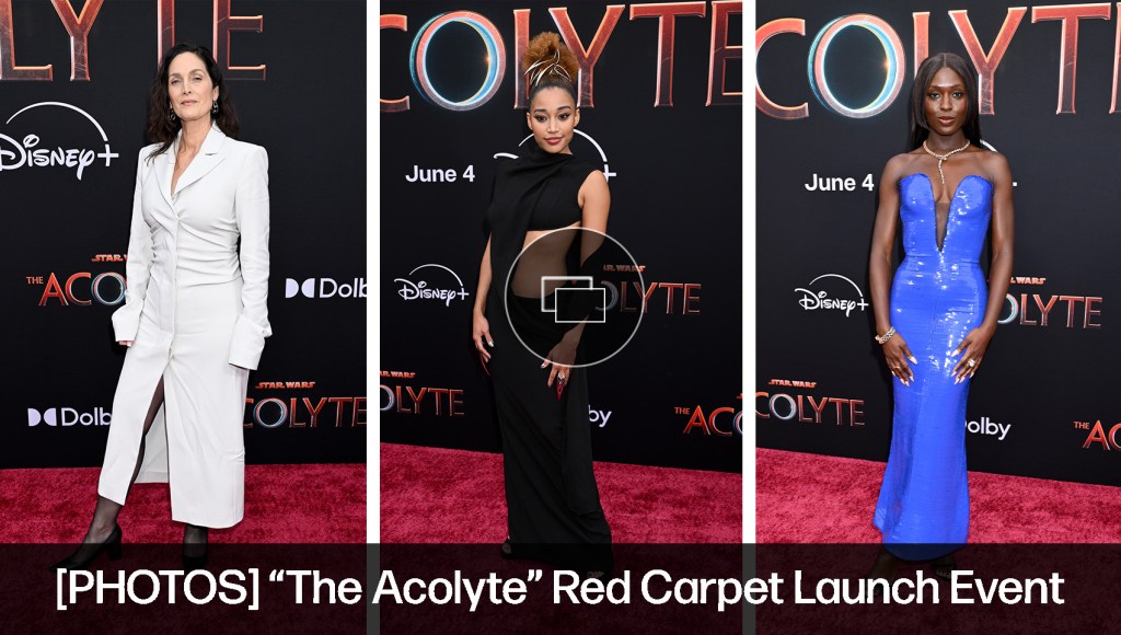 Amandla Stenberg, left, Jodie-Turner Smith at "The Acolyte" Los Angeles red carpet launch event on May 23, disney star wars series