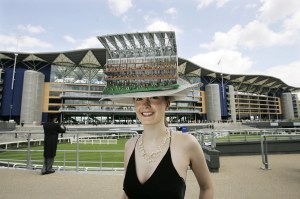 A racegoer wearing a typical Ascot fashion hat attends on the first day of Royal Ascot 2006, at Ascot Racecourse on June 20, 2006 in Ascot, England.