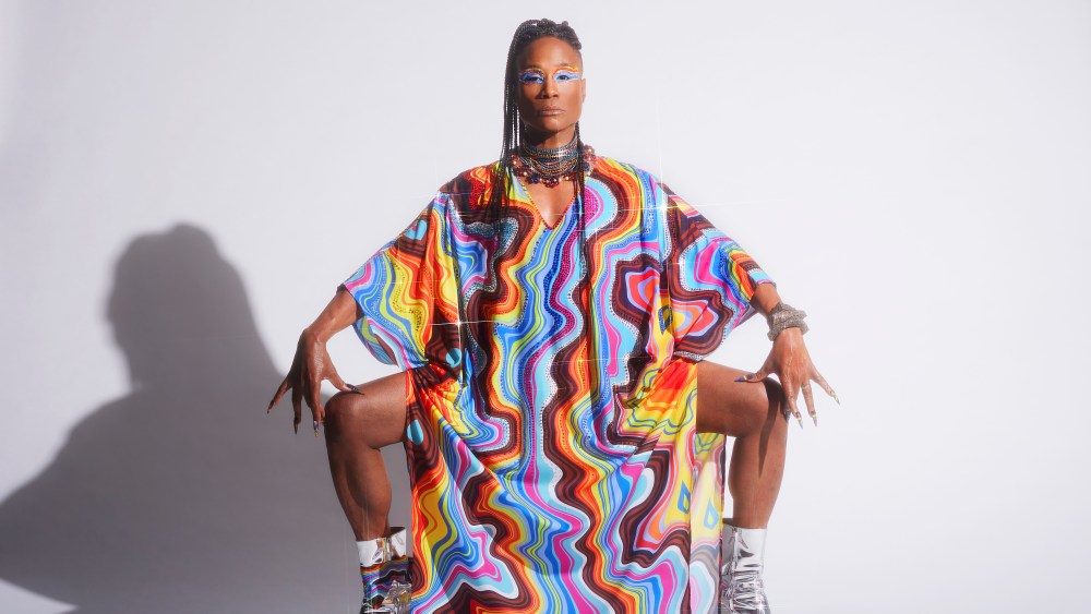 Billy Porter in a caftan from the Katfko x Billy Porter Pride Collection by Kaftko founder Oday Shakar