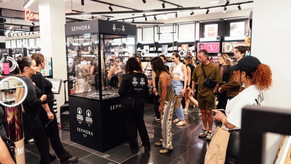A Sephora pop-up during the Olympics torch relay in France.