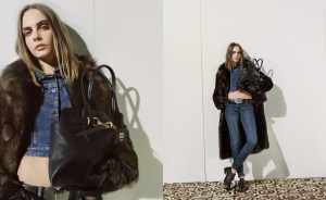 Cara Delevingne starring in the Miu Miu fall 2024 ad campaign.
