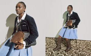 Little Simz starring in the Miu Miu fall 2024 ad campaign.