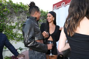 Jeremy Pope and Laura Harrier