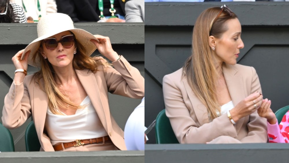 LONDON, ENGLAND - JULY 04: Novak Djokovic's wife Jelena  attends day four of the Wimbledon Tennis Championships at the All England Lawn Tennis and Croquet Club on July 4, 2024 in London, England.