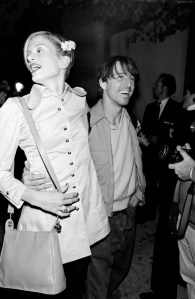 Kristen McMenemy and Todd Oldham attend the Allure magazine Kevyn Aucoin “The Art of Makeup” book launch in New York on Nov. 2, 1994.
