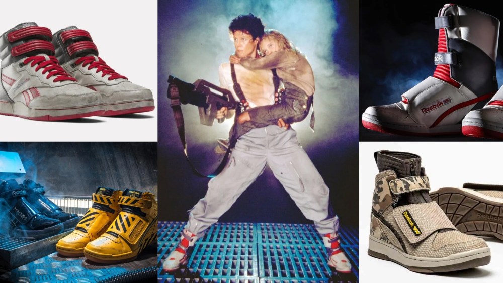 The "Alien" franchise has inspired a number of Reebok sneakers, many pictured here.