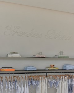 A look inside Frankie’s Bikinis first store located in Malibu, California.