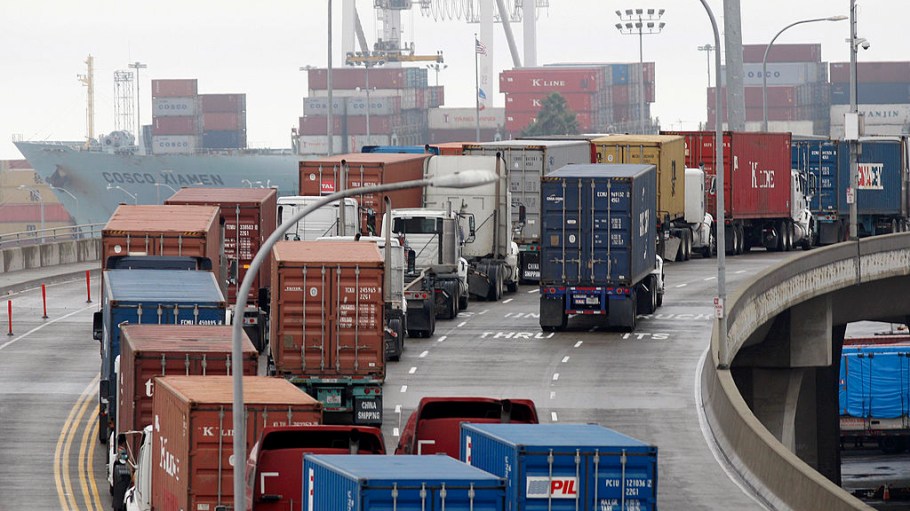 Shipping containers, Port of Long Beach.