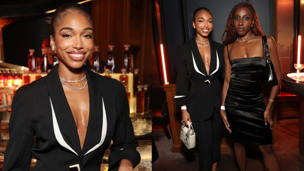 Lori Harvey attends the SirDavis American Whiskey Launch Party at Hôtel Plaza Athénée on September 23, 2024 in Paris.