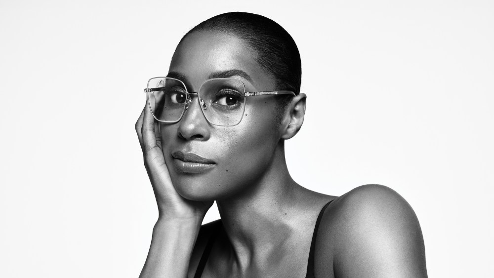 Stuart Weitzman Global Brand Ambassador Issa Rae in  the brand's first eyewear range.