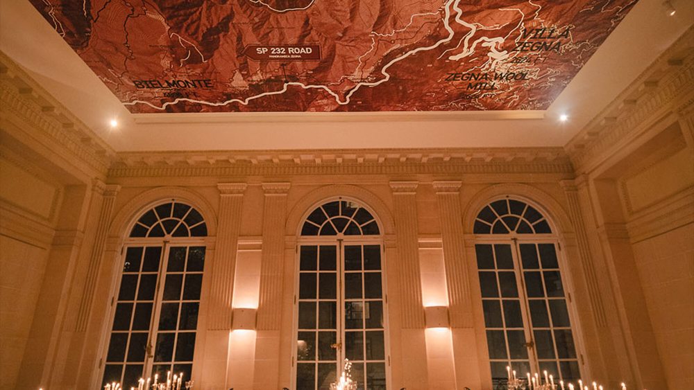 The formal dining room at Villa Zegna.