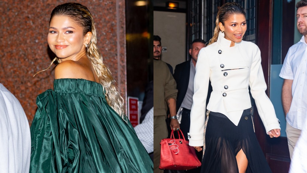 Zendaya in New York on Sept. 21, Burberry, Louis Vuitton, Dune