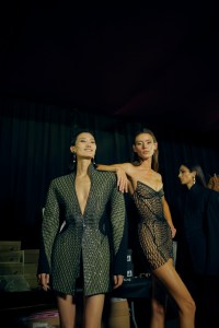Backstage at Mugler Spring 2025 Ready-to-Wear Collection at Paris Fashion Week