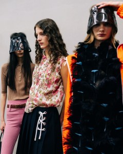 Backstage at Prada Spring 2025 Ready-to-Wear CollectionA