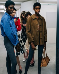 Backstage at Prada Spring 2025 Ready-to-Wear CollectionA