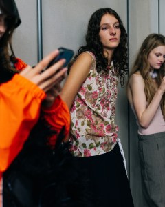 Backstage at Prada Spring 2025 Ready-to-Wear CollectionA