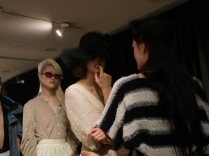 Backstage at Vivienne Westwood Spring 2025 Ready-to-Wear Collection at Paris Fashion Week