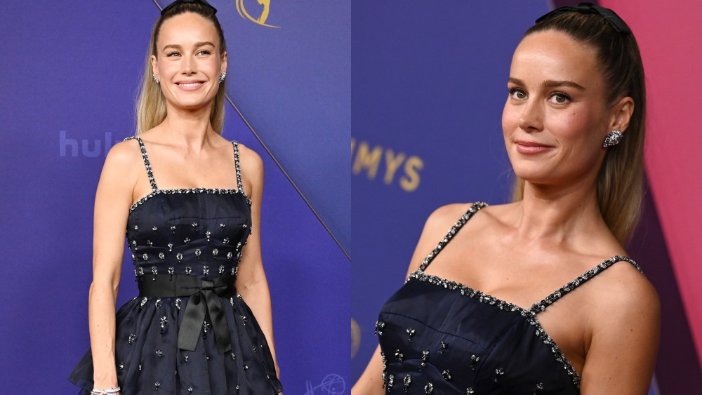 lessons in chemistry actress Brie Larson wears Chanel 1960s dress, Emmy Awards 2024 on the red carpet