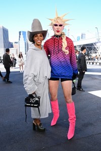 June Ambrose and CT Hedden at the Off-White Spring 2025 Ready-to-Wear show