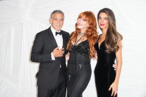 George Clooney, Charlotte Tilbury, Amal Clooney at The Albies, Clooney Foundation for Justice - Arrivals on September 26, 2024 in New York, New York.