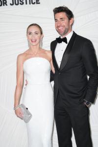 Emily Blunt, John Krasinski at The Albies, Clooney Foundation for Justice - Arrivals on September 26, 2024 in New York, New York.