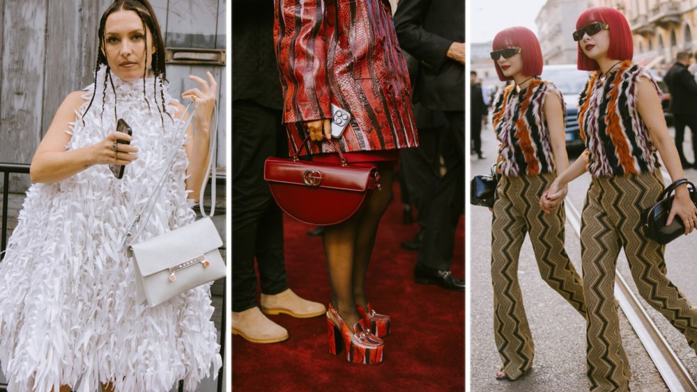 The Best Monochromatic Black, Glamor, Leather, Volume, and Print Looks Seen at Milan Fashion Week