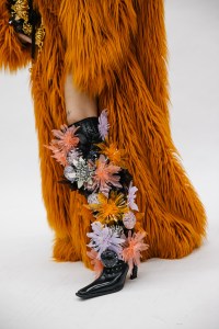 Backstage at the Palomo Spain spring 2025 ready-to-wear show at New York Fashion Week.