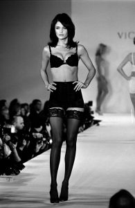 Helena Christensen walks in the 1996 Victoria's Secret Fashion Show.