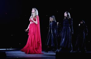 VANCOUVER, BRITISH COLUMBIA - DECEMBER 06: EDITORIAL USE ONLY. NO STANDALONE PUBLICATION USE (NO SPECIAL INTEREST OR SINGLE ARTIST PUBLICATION USE; NO BOOK USE). Taylor Swift performs onstage during "Taylor Swift | The Eras Tour" at BC Place on December 06, 2024 in Vancouver, British Columbia. (Photo by Kevin Winter/TAS24/Getty Images for TAS Rights Management)