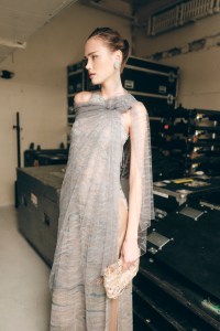 Backstage at the Giorgio Armani Spring 2025 ready-to-wear show