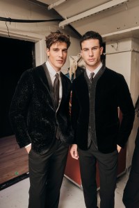 Backstage at the Giorgio Armani Spring 2025 ready-to-wear show