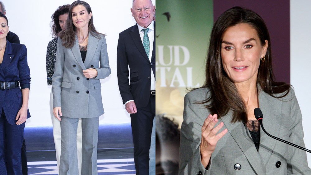 Queen Letizia, Mango, Madrid, World Mental Health Day, power suit