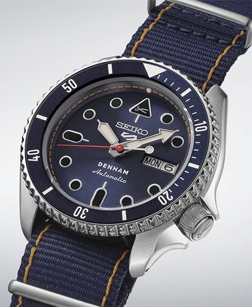 Denham and Japanese watch maker Seiko are joining forces for a limited-edition watch. 