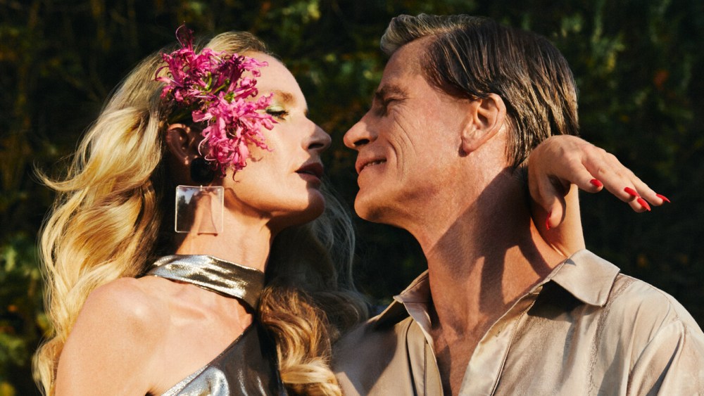 Mark Vanderloo and Georgina Grenville in Taller Marmo resort 2025 campaign.
