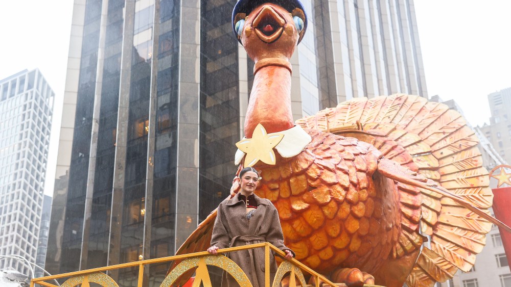 Charli D'Amelio at the 2024 Macy's Thanksgiving Day Parade which captures a huge television audience.