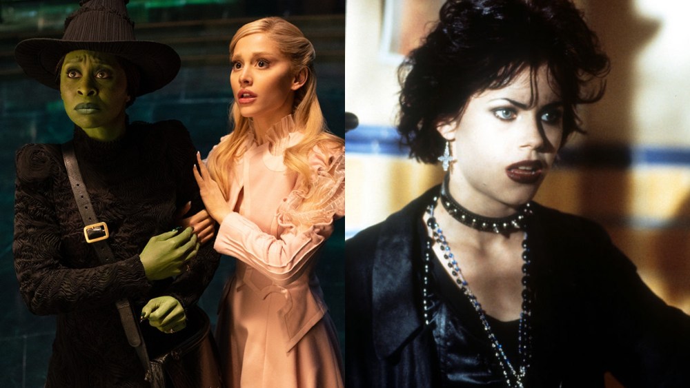 Cynthia Erivo and Ariana Grande in "Wicked," Fairuza Balk in "The Craft."