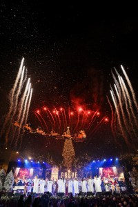 The scene at the Christmas at The Grove 23rd Annual Tree Lighting Celebration.