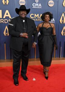 Michael Trotter Jr., Tanya Trotter of The War and Treaty at The 58th Annual CMA Awards at Bridgestone Arena on November 20, 2024 in Nashville, Tennessee.