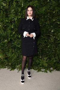 LOS ANGELES, CALIFORNIA - DECEMBER 10: Selena Gomez, wearing CHANEL, attends the Academy Women's Luncheon presented by CHANEL at the Academy Museum Of Motion Pictures on December 10, 2024 in Los Angeles, California. (Photo by Jon Kopaloff/WireImage)