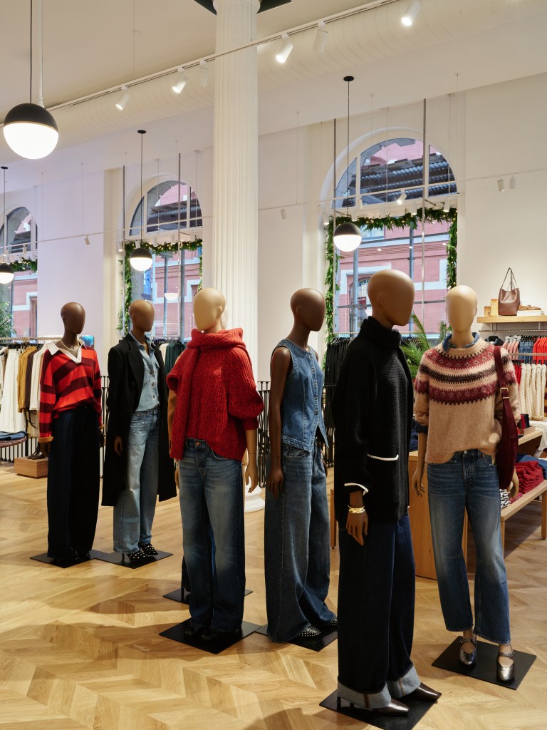 Styling with denim at the Madewell flagship.