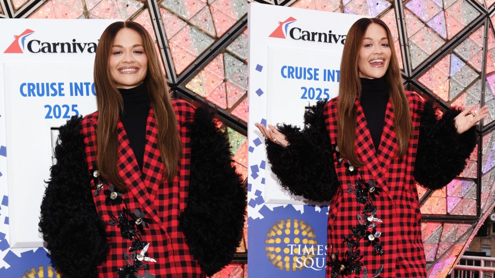 Rita Ora, Antonio Marras, coat, fall 2024, new year's eve