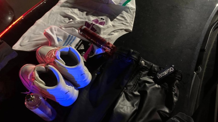 Stolen items recovered at the Camarillo Premium Outlets over the weekend.