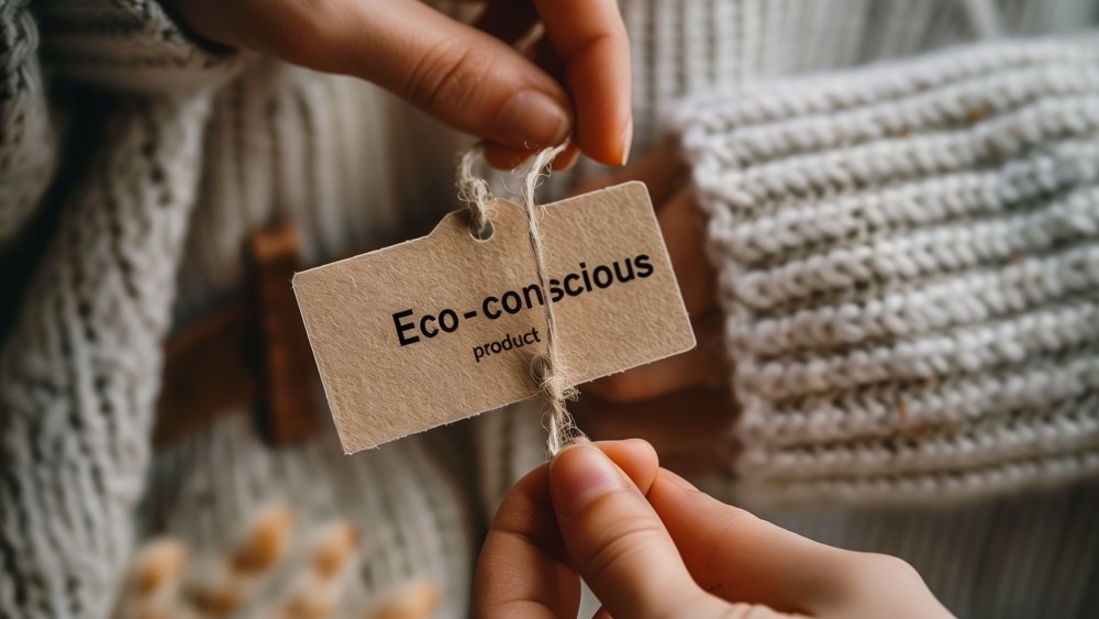 shopping for sustainable eco-conscious fashion product