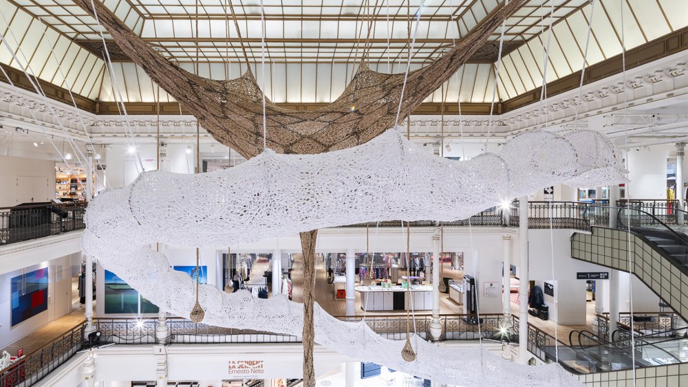 Ernesto Neto's 'Le La Serpent' Exhibition inside Le Bon Marche