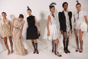 Backstage at Christian Dior Spring 2025 Couture at Paris Couture Week
